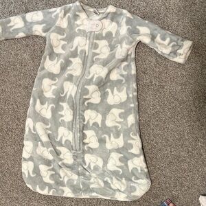 Cozy Gray Elephant Kids Pajamas